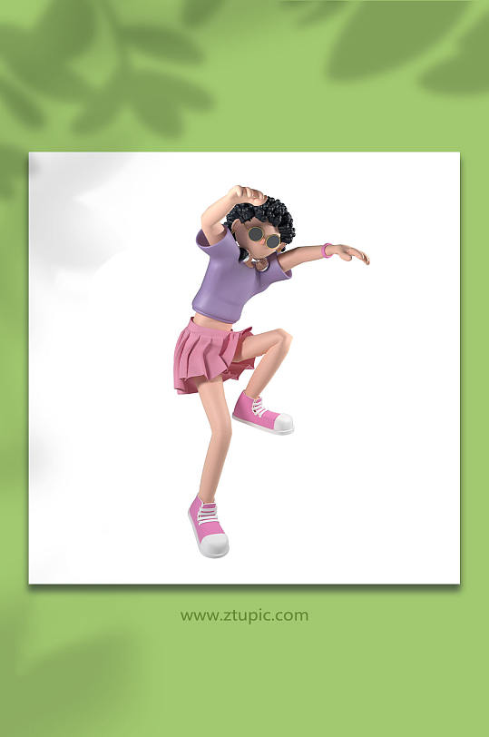 3D舞蹈人物立体C4D模型PNG免抠元素-众图网