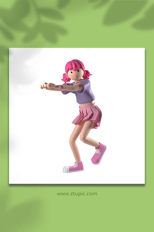 3D舞蹈人物立体C4D模型PNG免抠元素-众图网