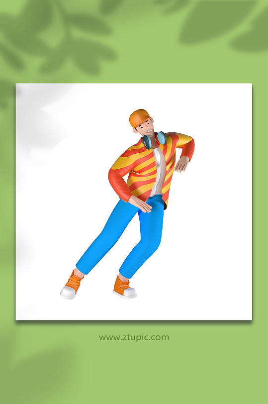 3D舞蹈人物立体C4D模型PNG免抠元素-众图网