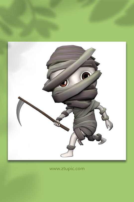 3D万圣节人物C4D模型PNG免抠元素-众图网