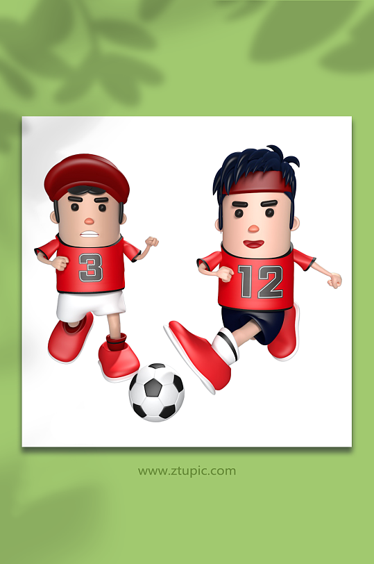 3D世界杯人物C4D模型PNG免抠元素-众图网