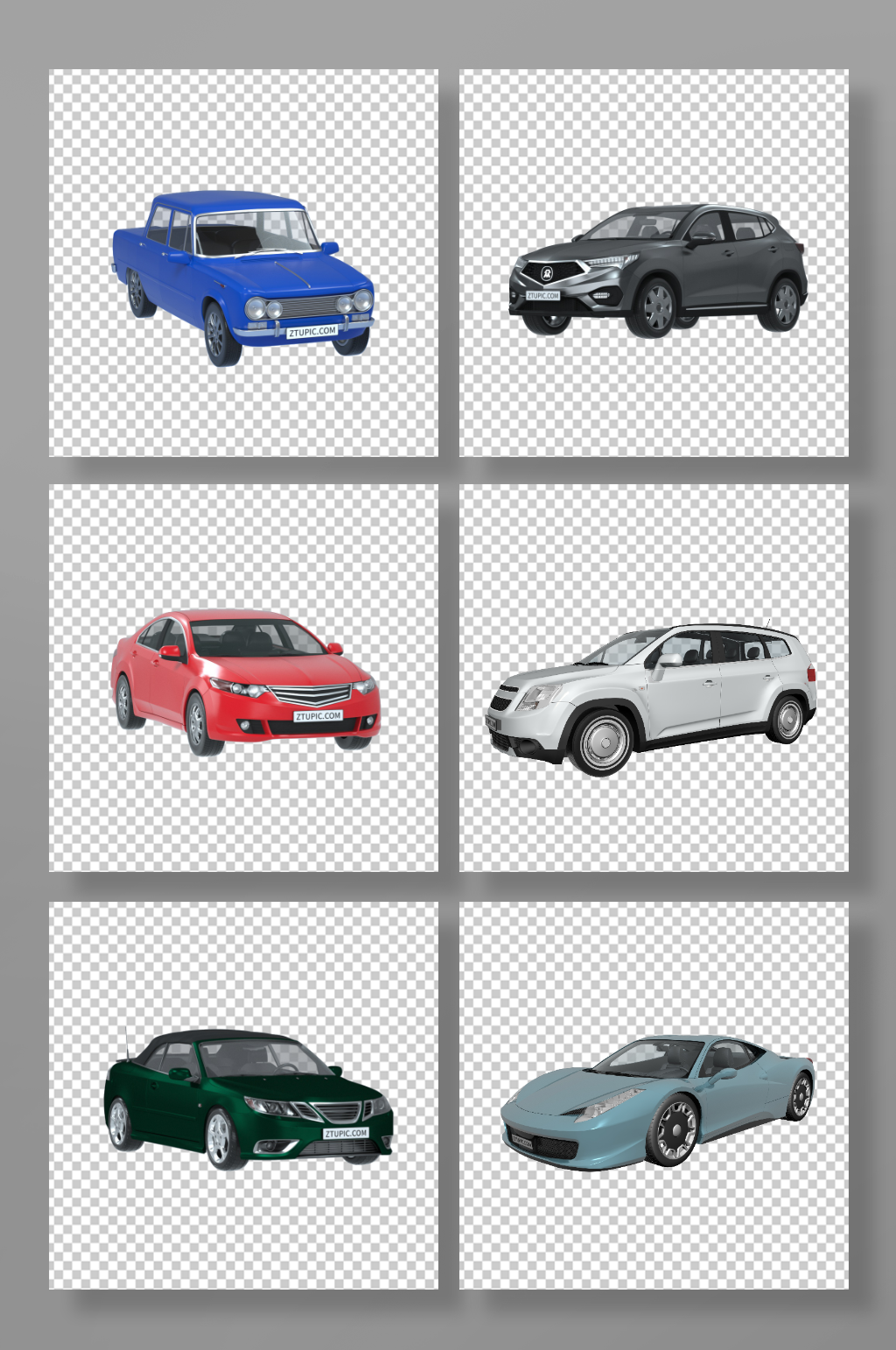 3D汽車C4D模型PNG免摳元素素材