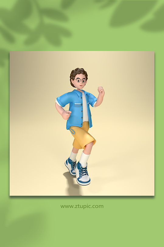 五四青年节年轻人聚会露营模型元素-众图网