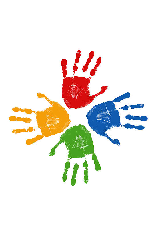 水墨手印手掌手素材元素-众图网