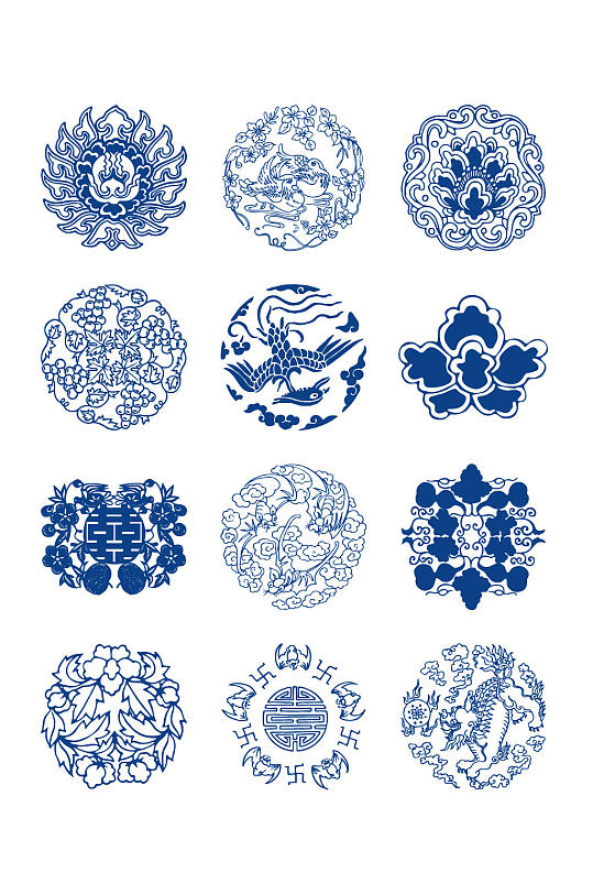 青花瓷器花纹图片-青花瓷器花纹素材下载-众图网