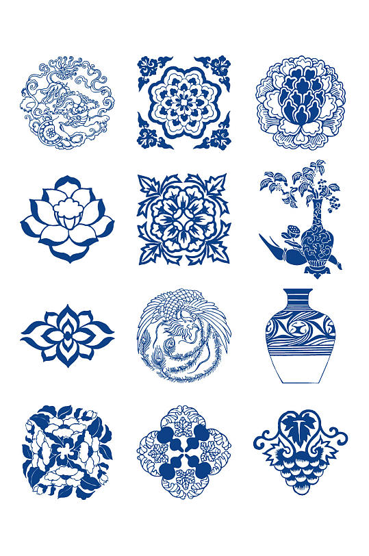 青花瓷图案花纹底纹