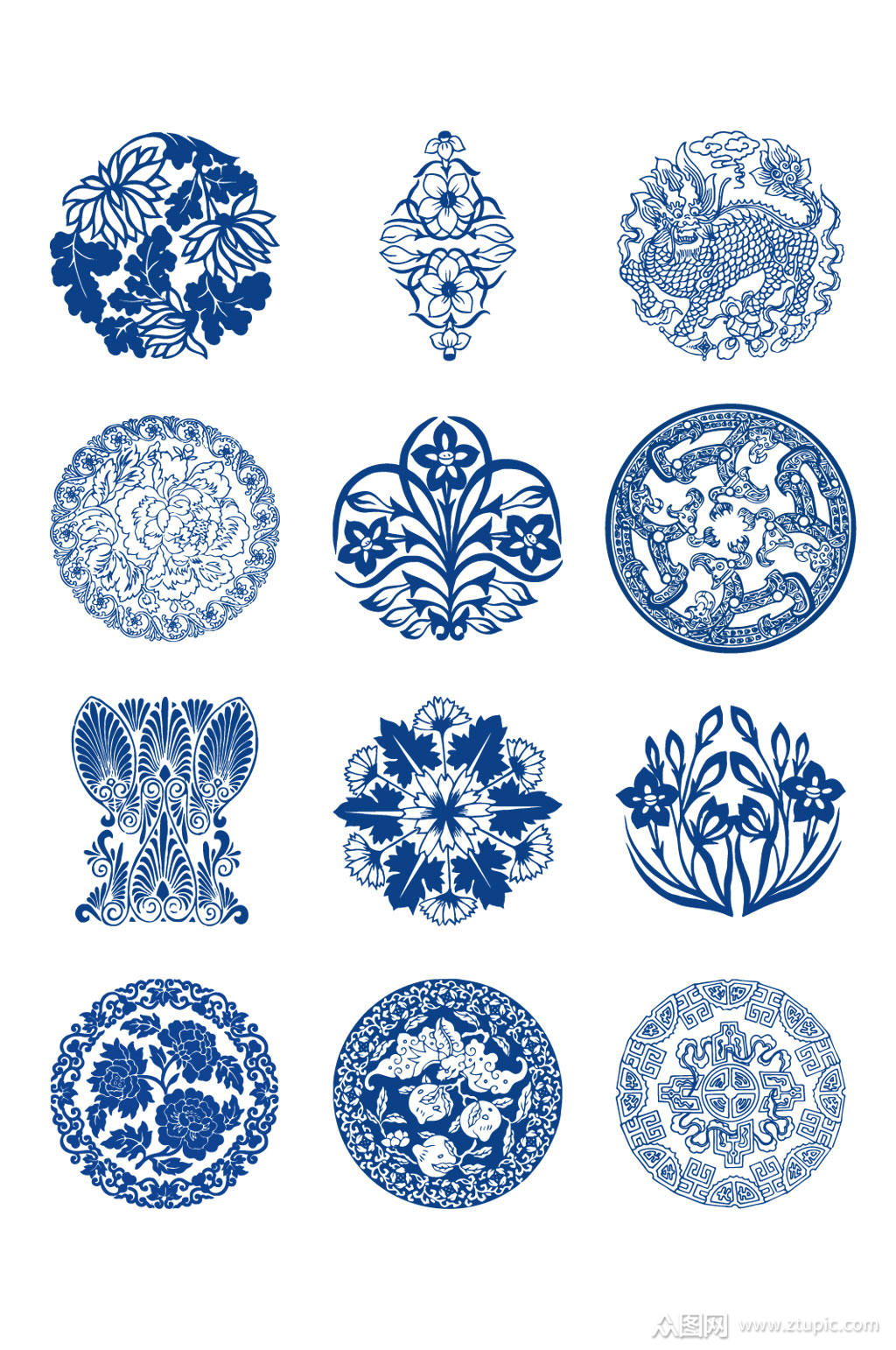青花瓷图案青花瓷图形