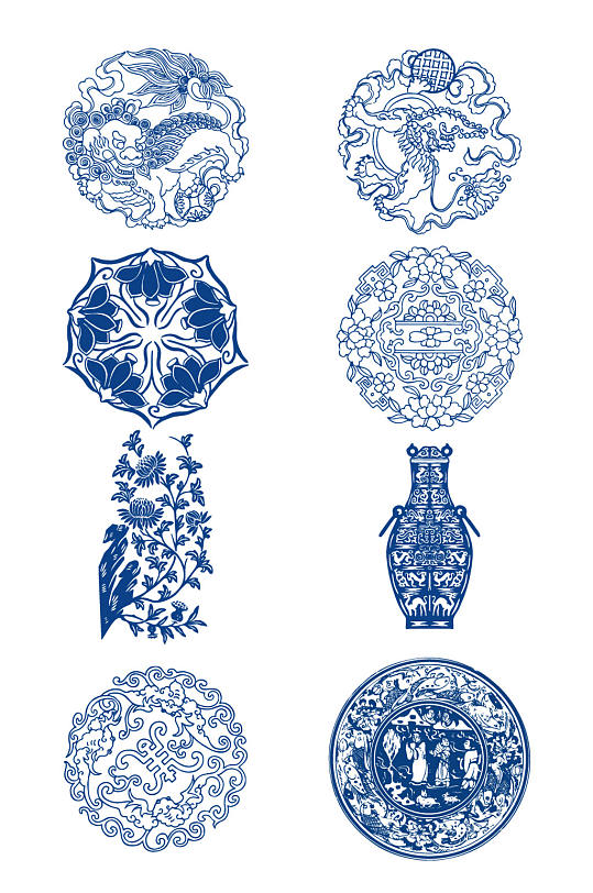 青花瓷花纹边框图片 青花瓷花纹边框设计素材 青花瓷花纹边框模板下载 众图网