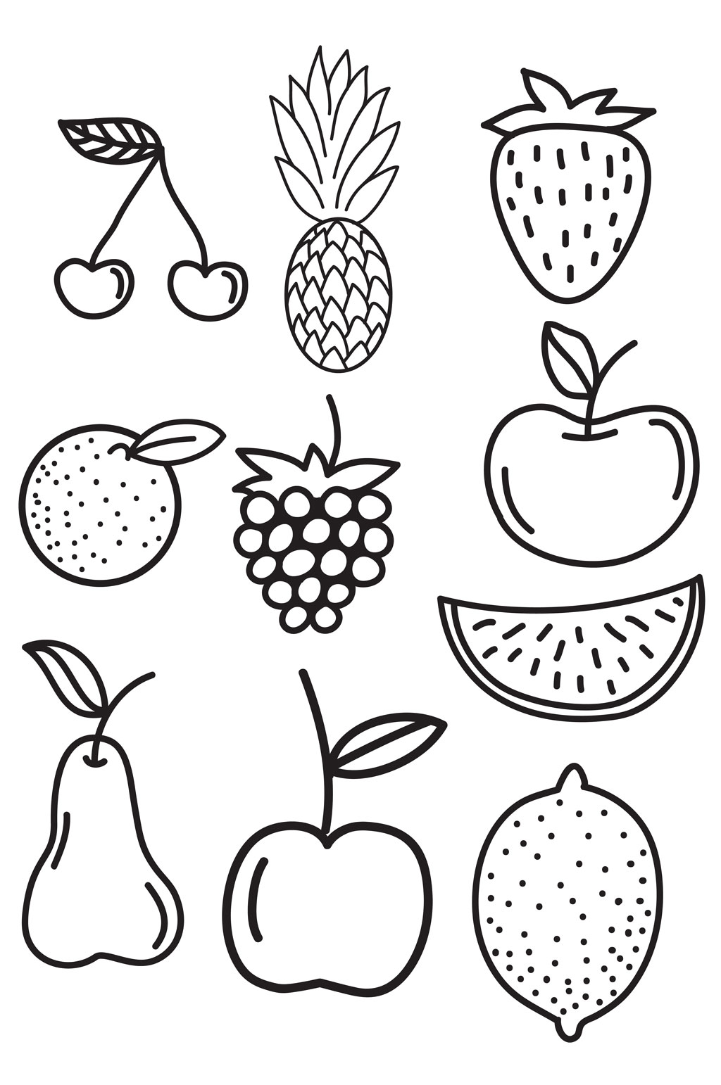 水果简笔画水果图案