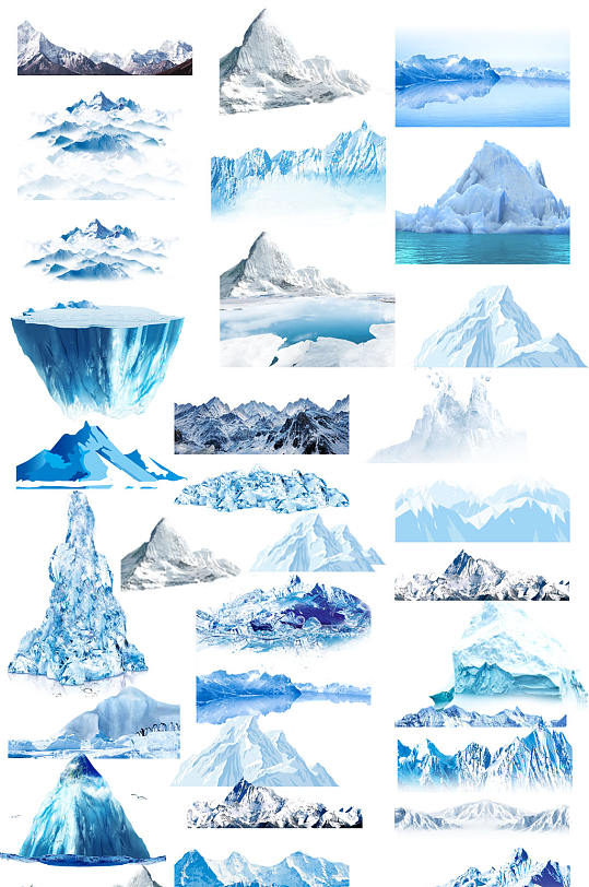 冰山元素冰山素材