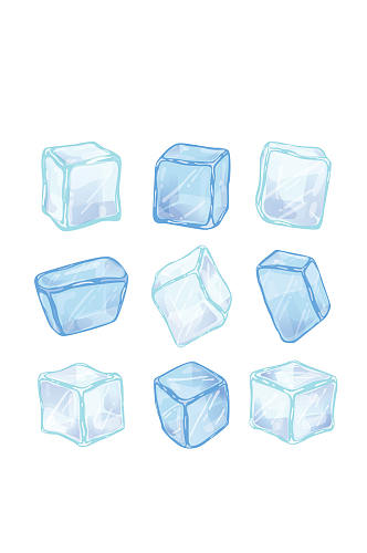 蓝色冰块素材冰块元素