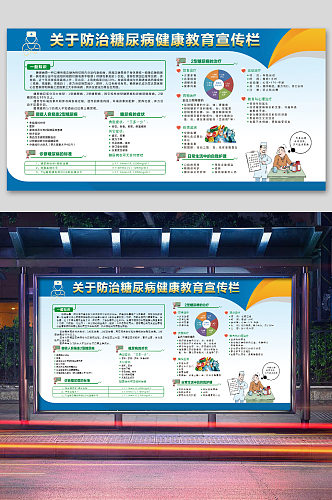 防治糖尿病健康教育宣传栏