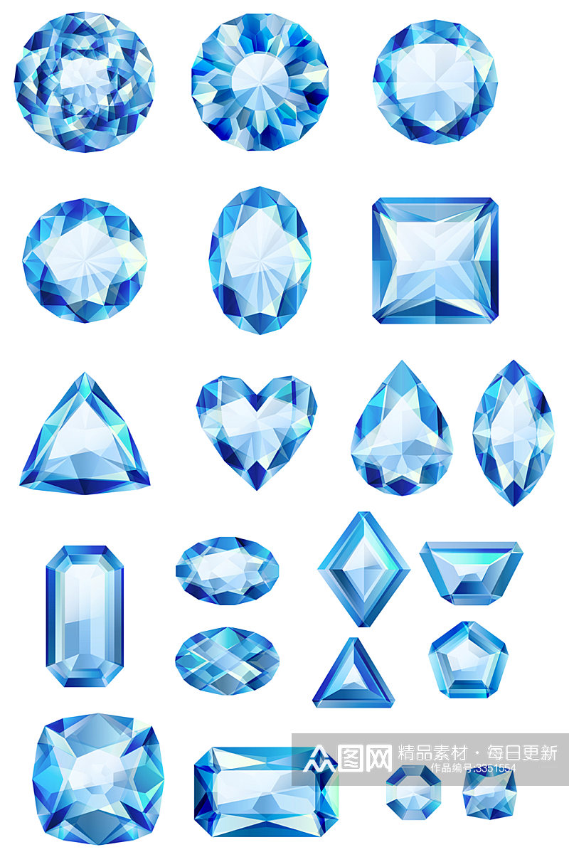 圆形钻石方形钻石素材