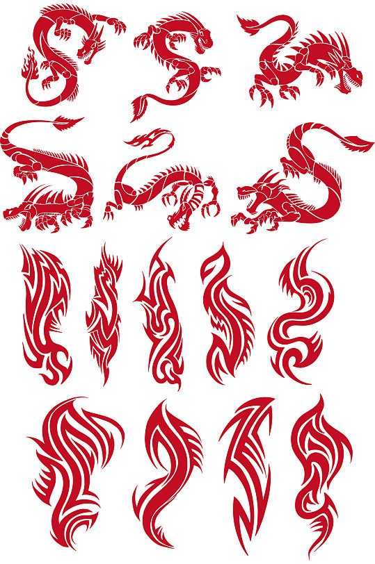 下载中国风纹样青龙中国龙头中国风纹样青龙中国龙立即下载ai矢量传统