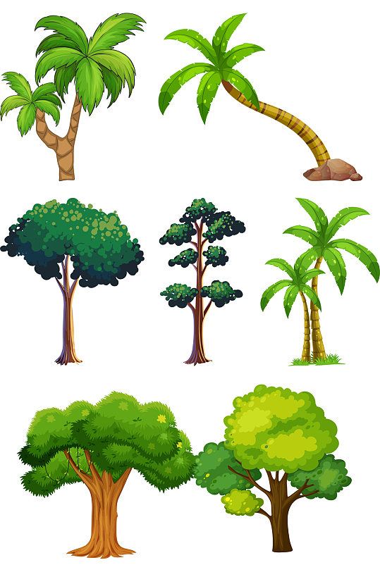 ai矢量树木素材树素材