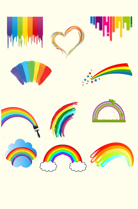 彩虹素材彩虹图案-众图网