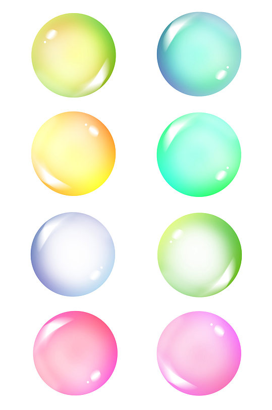 彩色语音泡泡上的聊天短语收集矢量立即下载唯美彩色气泡素材立即下载