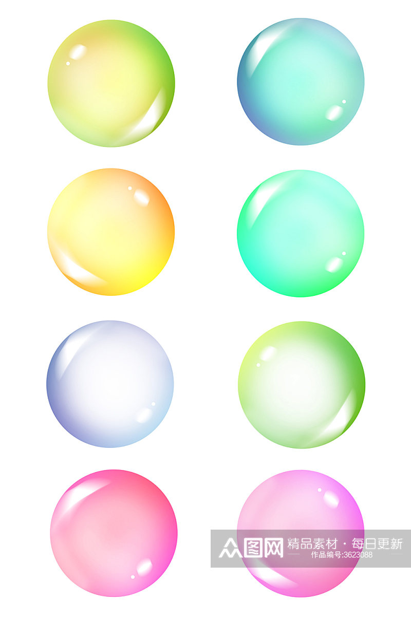 彩色气泡彩色气球素材