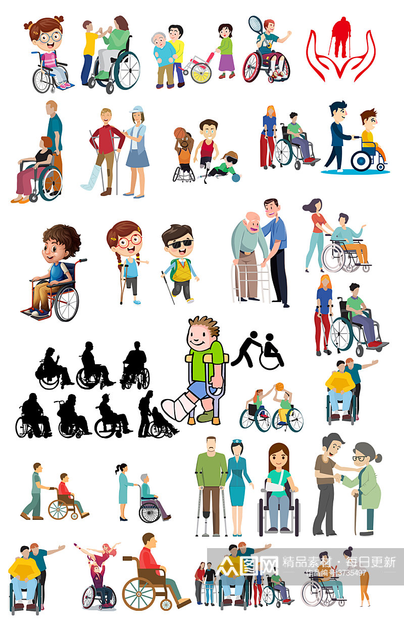 残疾人残疾人日残疾素材