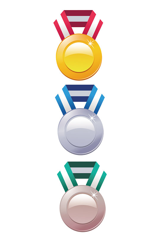 ai矢量金牌银牌铜牌