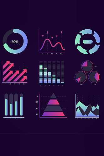 数据分析可视化图标信息图表表格