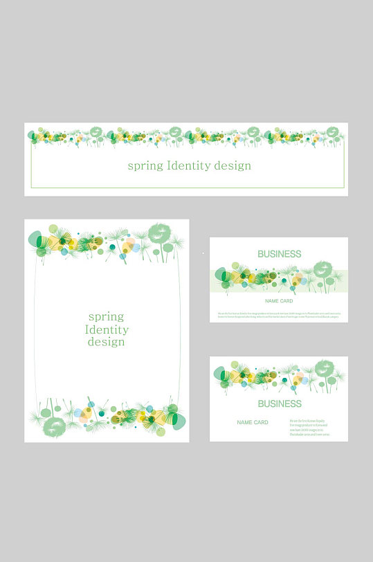 绿色蒲公英信封信笺-众图网