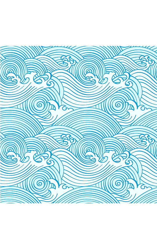 ai1矢量无缝拼接祥云海浪