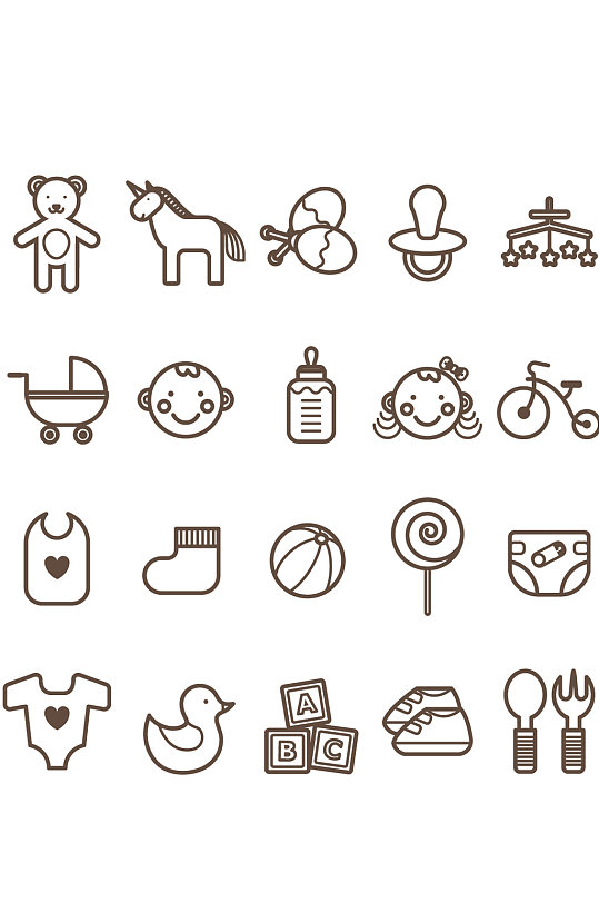 儿童图标元素-儿童图标元素图片-儿童图标元素素材下载-众图网