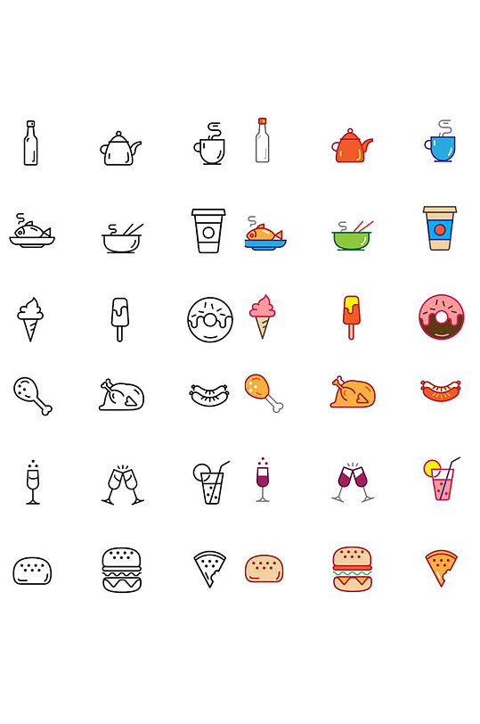 汉堡包小图标图片-汉堡包小图标素材下载-众图网