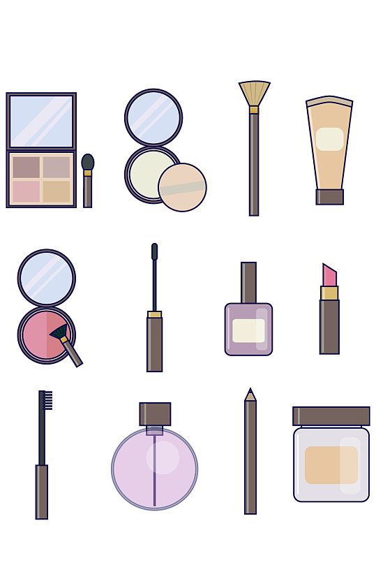 化妆品素材化妆品元素