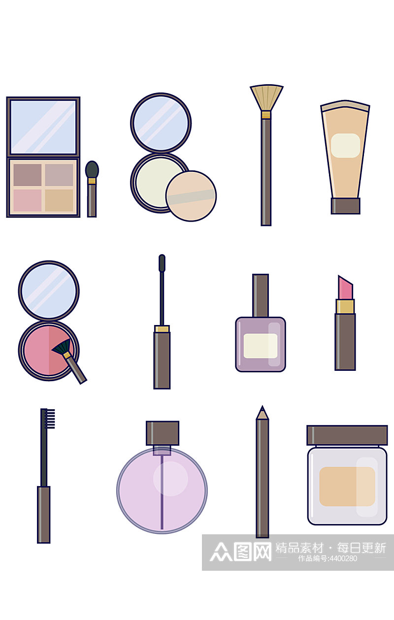 化妆品素材化妆品元素素材
