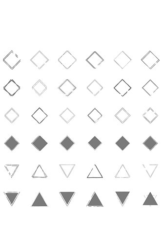 AI矢量方形三角形