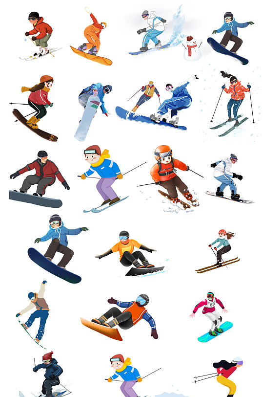 滑雪的人滑雪运动员