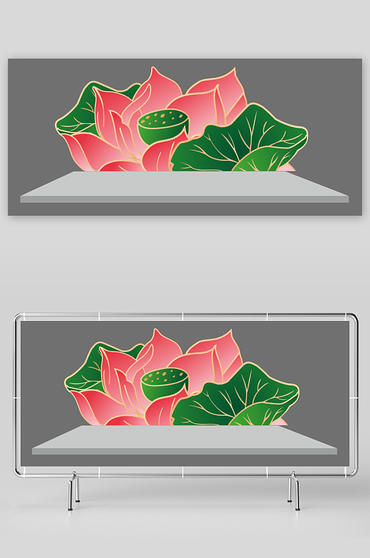 赏荷花节季开了叶美陈活动布置氛围装饰素材-众图网