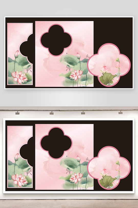 赏荷花节季开了叶美陈活动布置氛围装饰素材-众图网