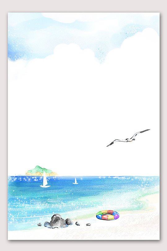 唯美海边背景素材