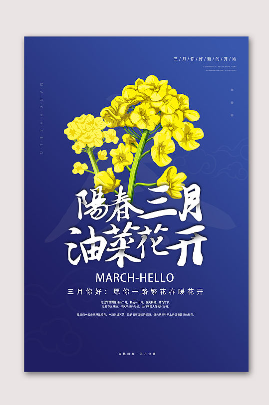 阳春三月油菜花开