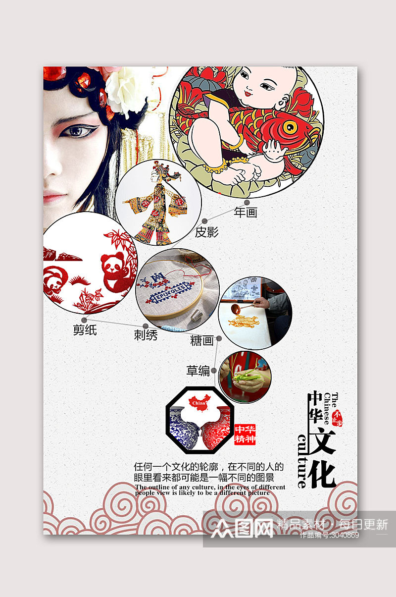 中国文化非遗文化海报素材