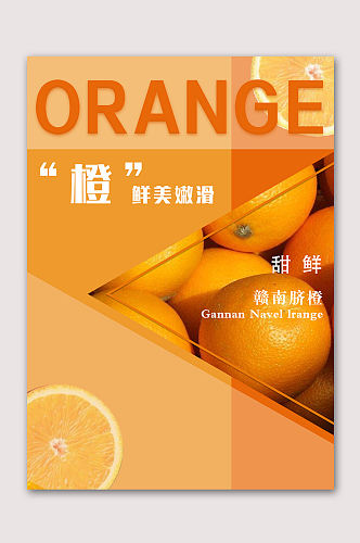 新鲜美味橙子海报