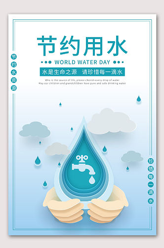 节约用水环保海报