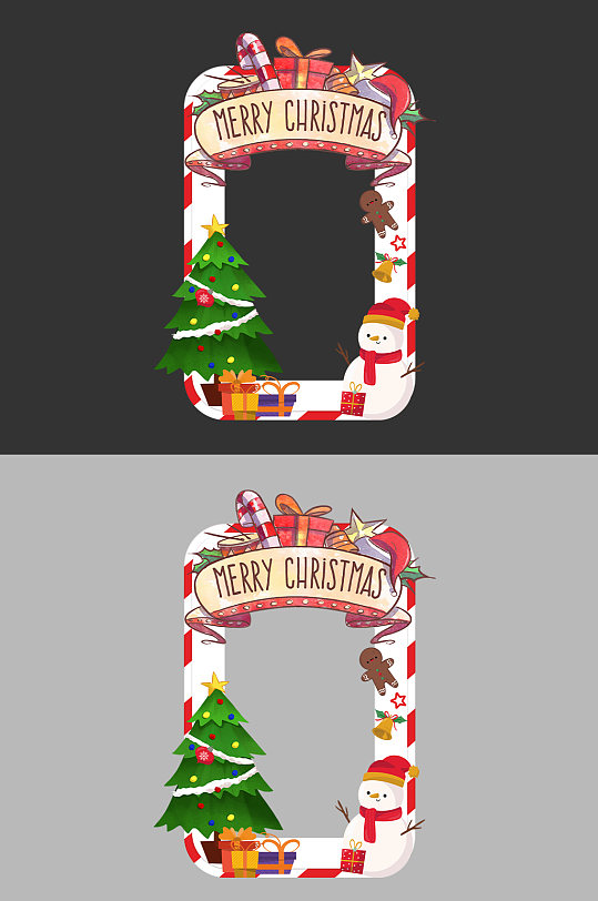 圣诞节美陈牌照框圣诞节拍照框-众图网