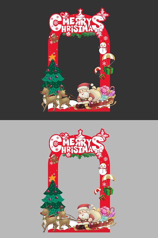 圣诞节商场素材拍照框-众图网