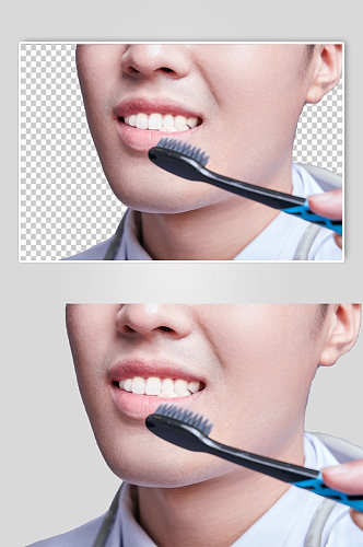 牙医刷牙牙科摄影图免抠图片
