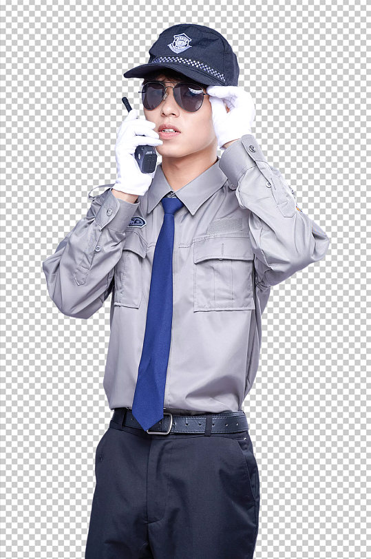 小区保安人物照片免抠png摄影图片