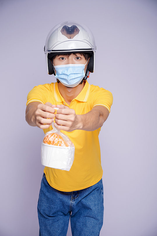 外卖小哥配送员照片商业摄影图片