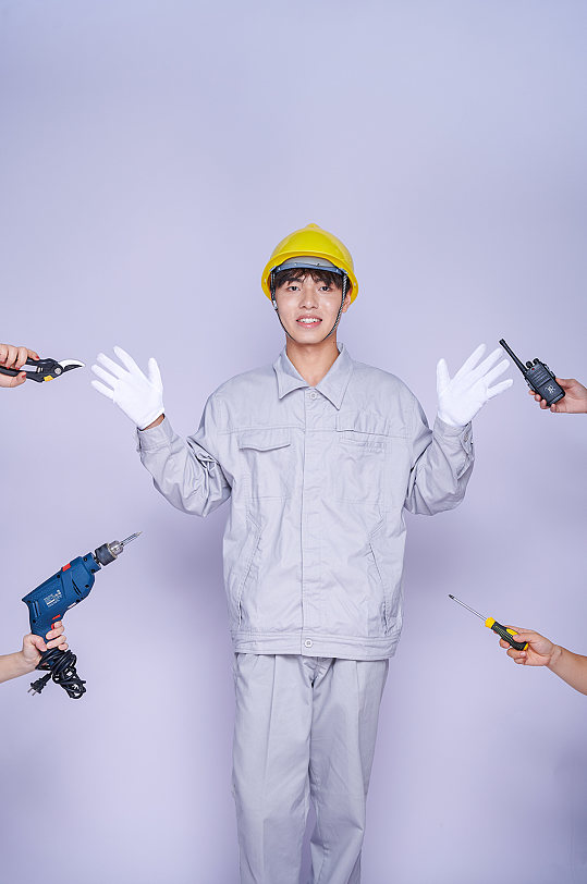 维修师傅电工工人照片商业摄影图片