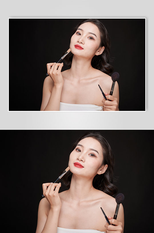 美女亚洲女性美容美妆高级感人物摄影图片