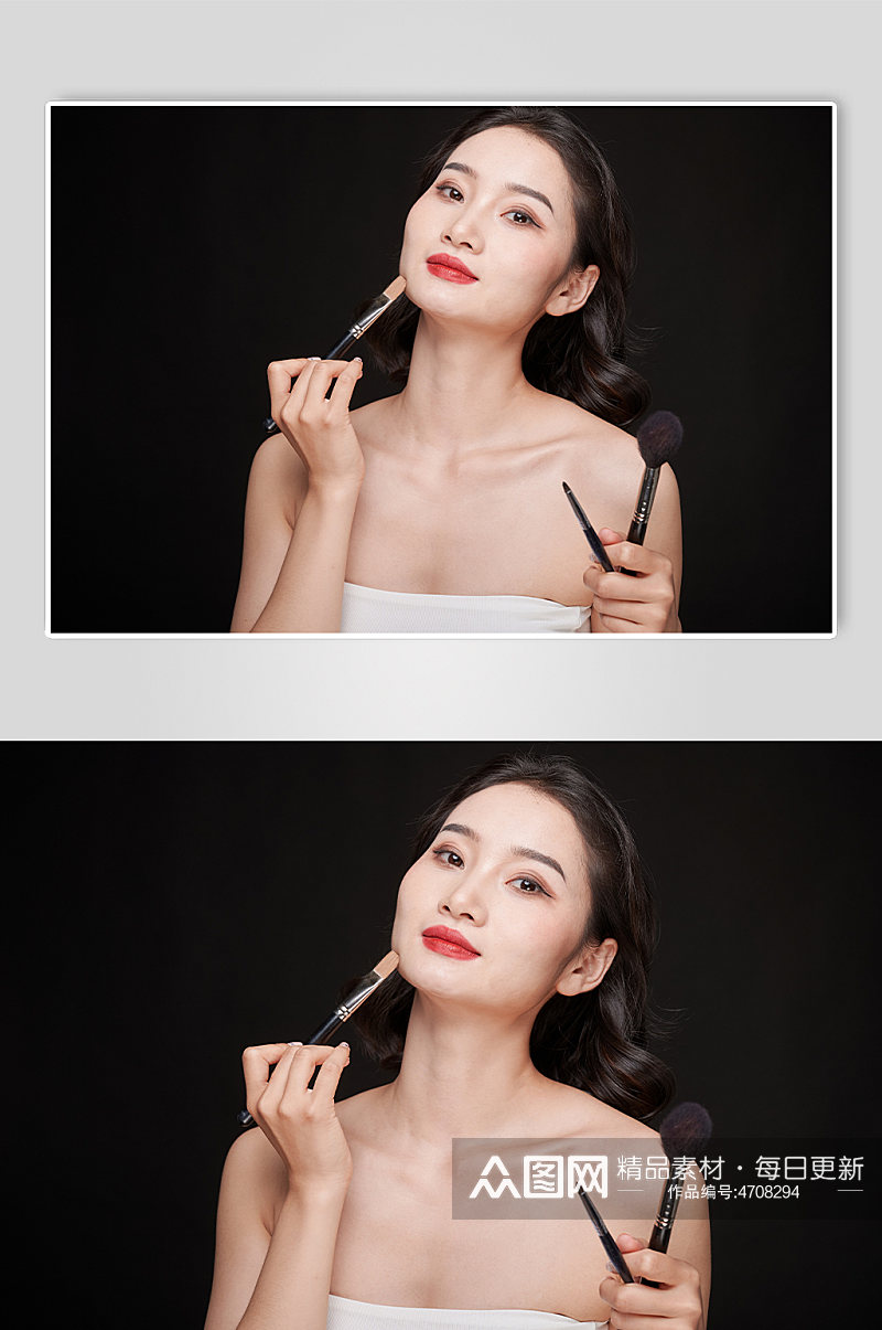 美女亚洲女性美容美妆高级感人物摄影图片素材
