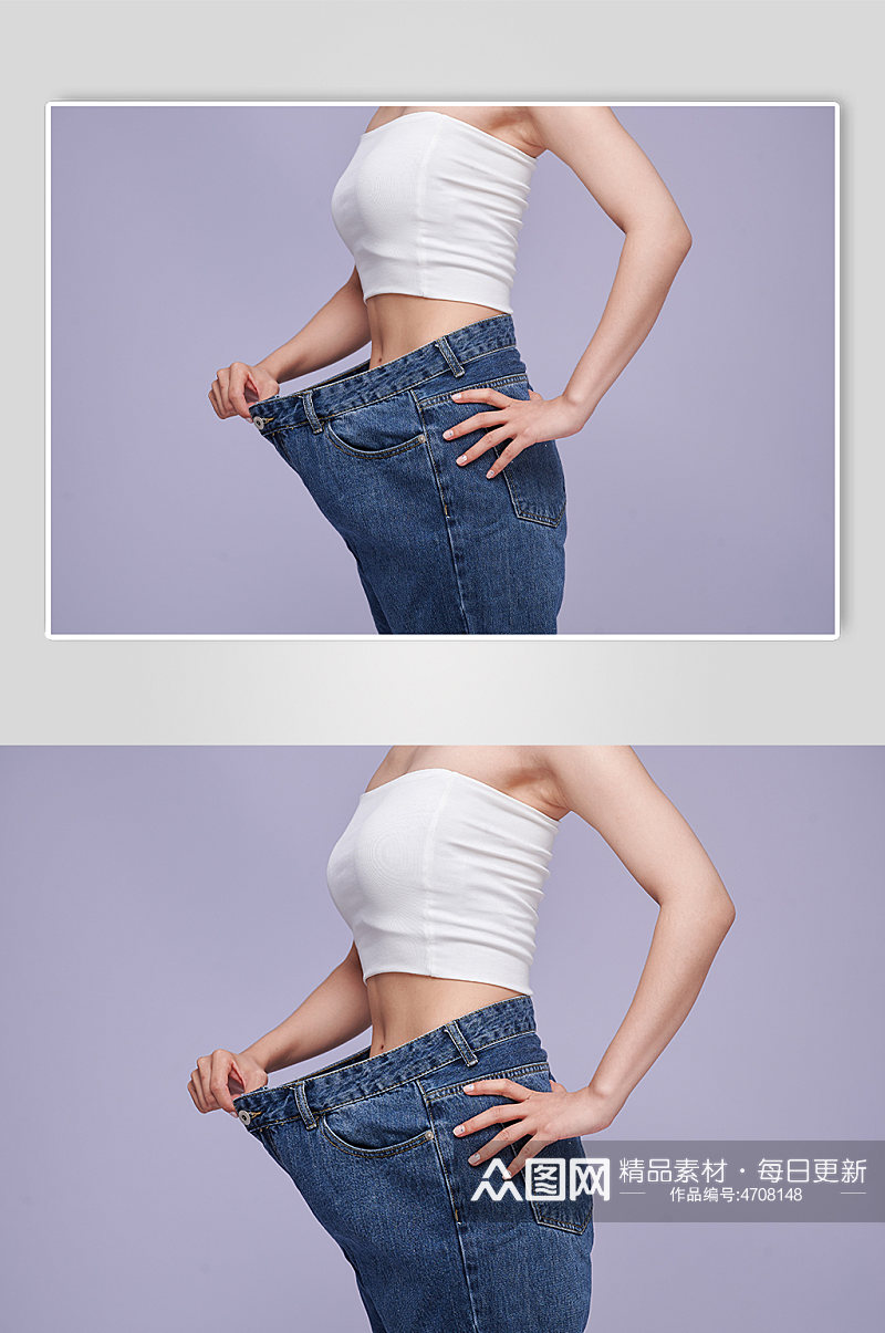 美体瘦身女性美女减肥人物摄影图片素材