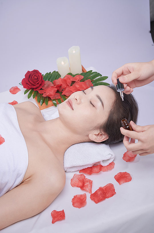 瘦身美容美女美体spa按摩人物摄影图片